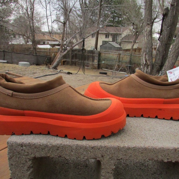 UGG Tasman Weather Hybrid Slipper in the \'Chestnut Orange\' colorway